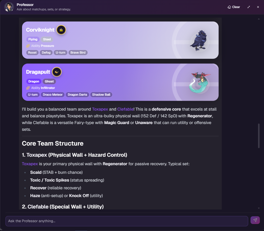 Master Ball — Professor (AI assistant)